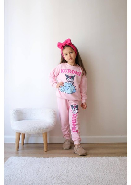 Kuromi ve Cinnamoroll 3 Iplik Kız Çocuk Alt Üst Süper Tarz Takım