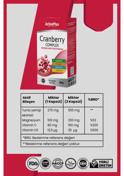 Cranberry Complex 60 Kapsül fırsatları