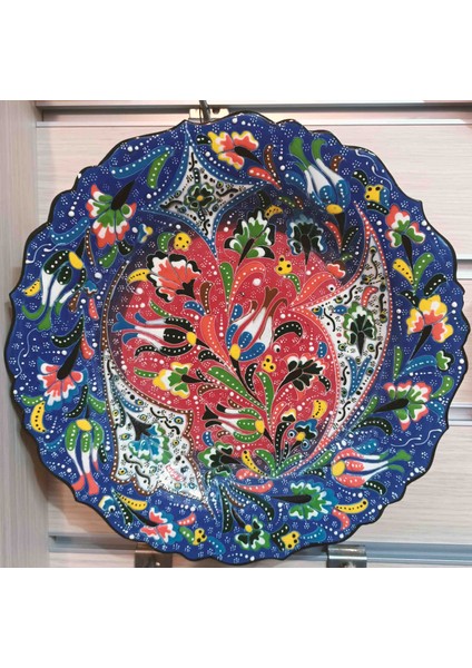 Tamamen El Yapımı 32 cm Çini Tabak
