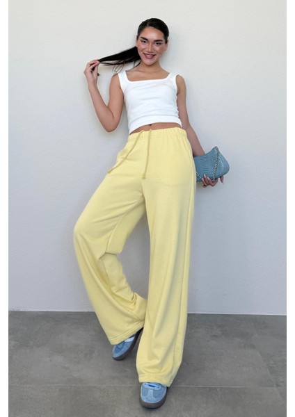 Sarı Bol Paça Kadın Eşofman Altı MG2279 fırsatları