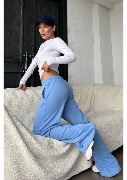 Mavi Bol Paça Kadın Eşofman Altı MG2279 fırsatları