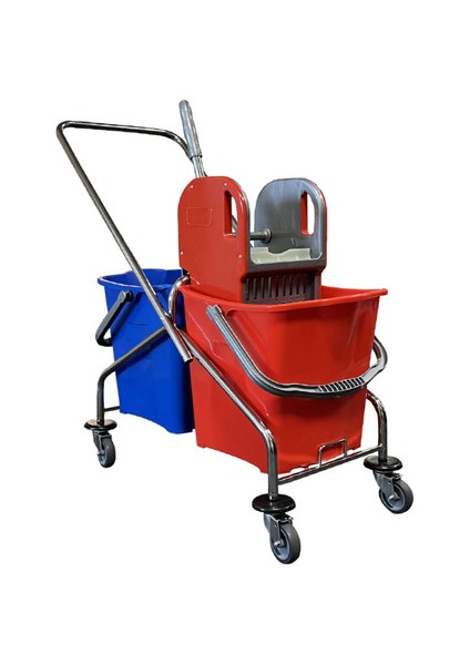 Çift Kovalı Plastık Preslıtemızlık Arabası