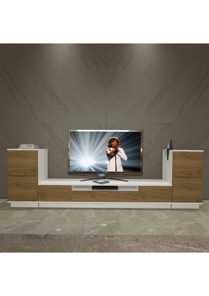 Trio ON2S Mdf Tv Ünitesi Tv Sehpası - Beyaz - Pera fiyatları