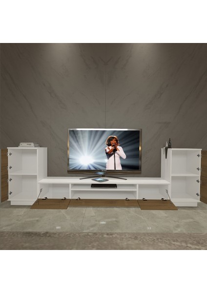 Trio ON2S Mdf Tv Ünitesi Tv Sehpası - Beyaz - Pera modelleri