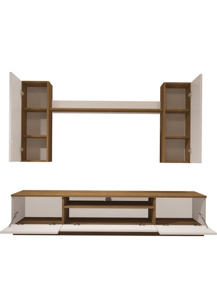 Trio 5d Mdf Tv Ünitesi Tv Sehpası - Pera - Beyaz indirimleri