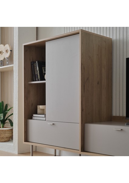 Cante Tv Sehpası Kitaplık Modülü