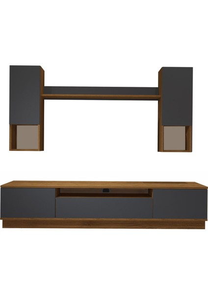 Trio 5das Mdf Tv Ünitesi Tv Sehpası - Pera - Antrasit fırsatları
