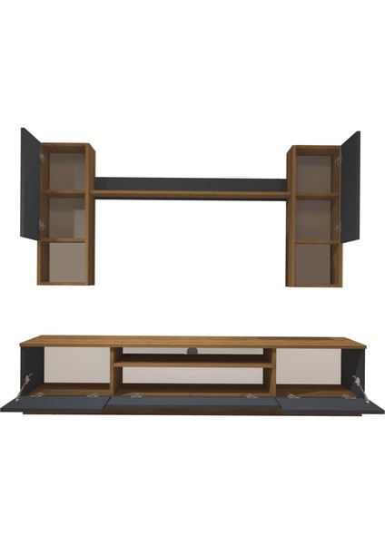 Trio 5das Mdf Tv Ünitesi Tv Sehpası - Pera - Antrasit indirimleri
