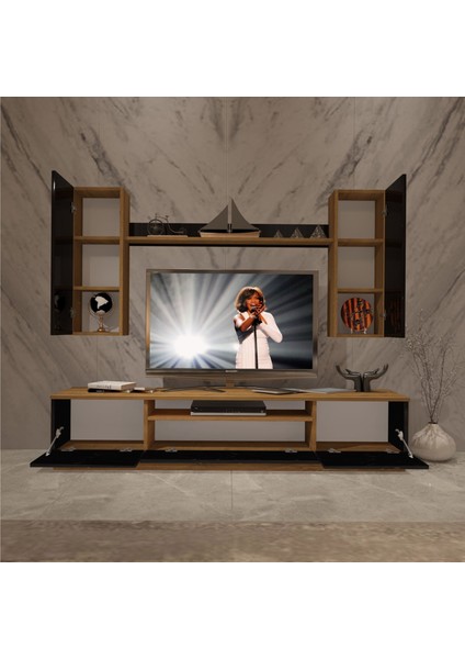 Trio 5d Mdf Tv Ünitesi Tv Sehpası - Pera - Siyah modelleri