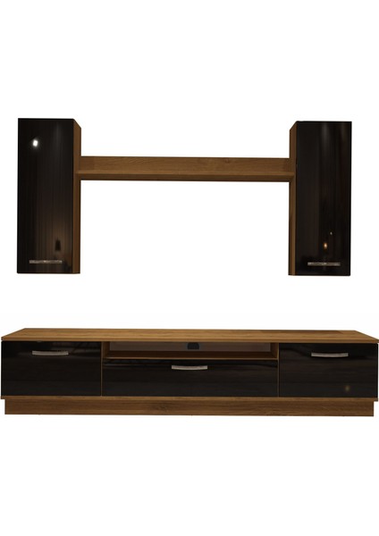 Trio 5d Mdf Tv Ünitesi Tv Sehpası - Pera - Siyah fırsatları