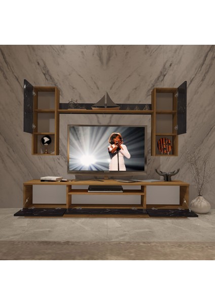Trio 5das Mdf Tv Ünitesi Tv Sehpası - Pera - Siyah Mermer modelleri
