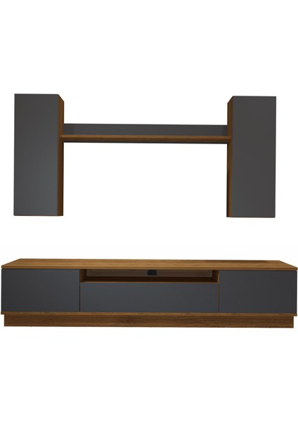 Trio 5ds Mdf Tv Ünitesi Tv Sehpası - Pera - Antrasit fırsatları