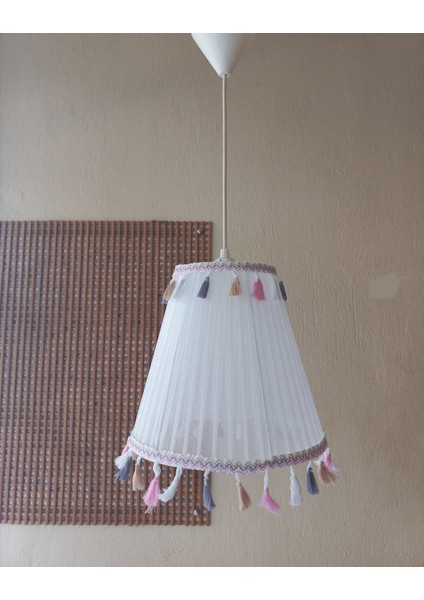 Beyaz Organze Avize M-51 Yatak Odası Çocuk Odası Genç ve Bebek Odası Avize Aydınlatma Sarkıt modelleri