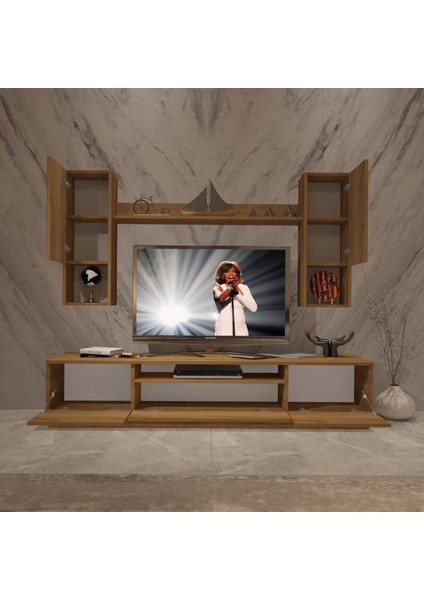 Trio 5das Mdf Tv Ünitesi Tv Sehpası - Naturel Pera modelleri