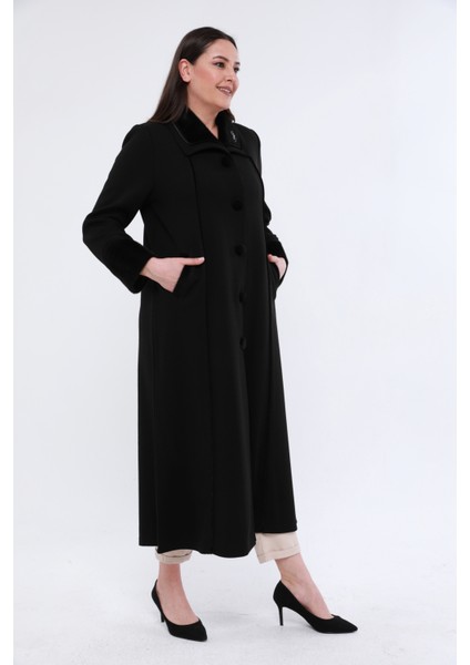 Çelik Örgü Kadın Büyük Beden Kürklü Tesettür Kalın Hırka Kışlık Anne Triko Pardesü indirimleri