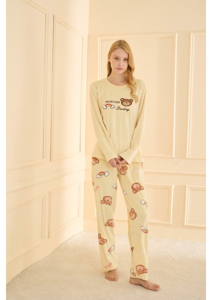 Desenli Pijama Takımı
