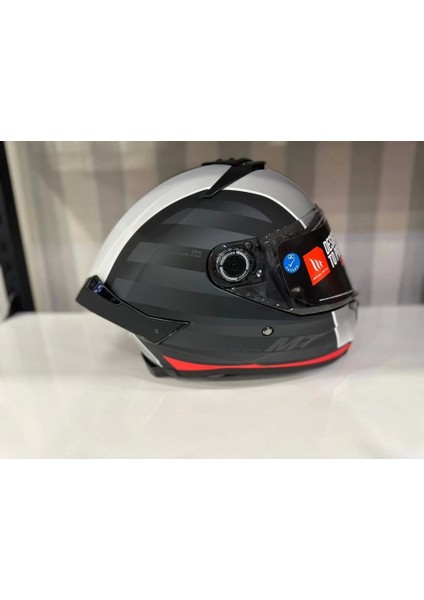 Kask mt Thunder 4 Sv Tears B5 Mat Siyah/kırmızı