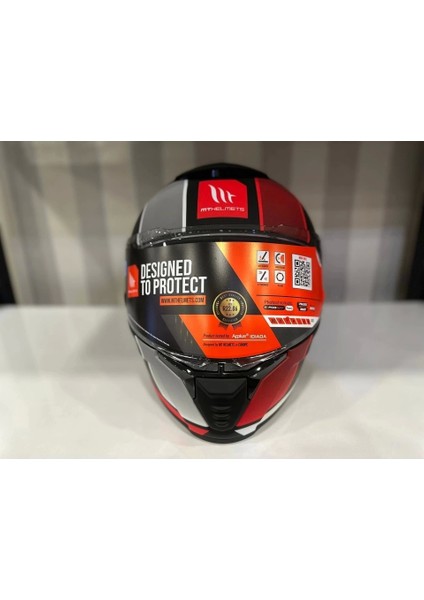 Kask mt Thunder 4 Sv Tears B5 Mat Siyah/kırmızı