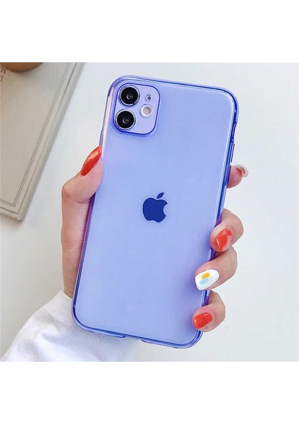 - Apple iPhone 11 Kılıf Mun Silikon - Turuncu - T14050