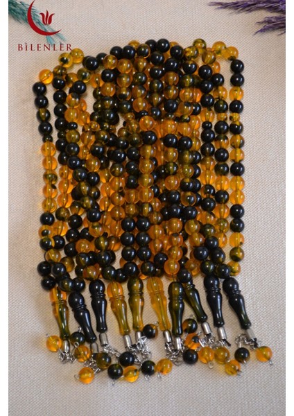 Akrilik 33\'lü Erkek Tesbihi (Imameli - 23 Cm, Imamesiz - 15 Cm) 10 Adet