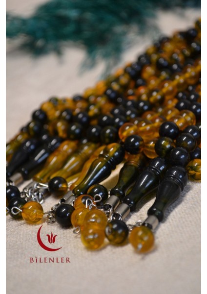 Akrilik 33\'lü Erkek Tesbihi (Imameli - 23 Cm, Imamesiz - 15 Cm) 10 Adet modelleri