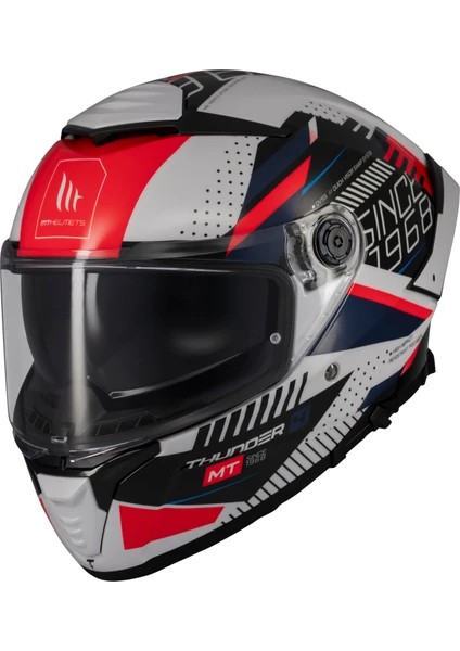 Kask mt Thunder 4 Sv Luminence A7 Beyaz/mavi/kırmızı