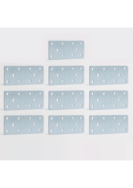 Mobilya Dolap Duvar Sabitleme 10 Adet Metal Köşebent Düz Gönye 40X100 mm Bağlantı Aparatı