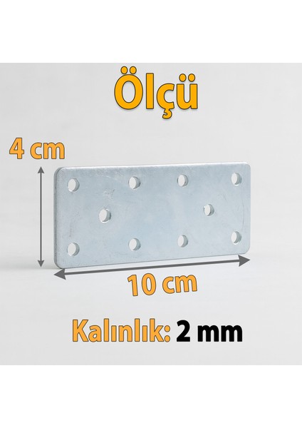 Mobilya Dolap Duvar Sabitleme 10 Adet Metal Köşebent Düz Gönye 40X100 mm Bağlantı Aparatı fırsatları