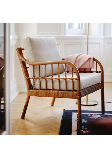 Holmsta Rattan Koltuk Rattan Fröknabo Minderli indirimleri