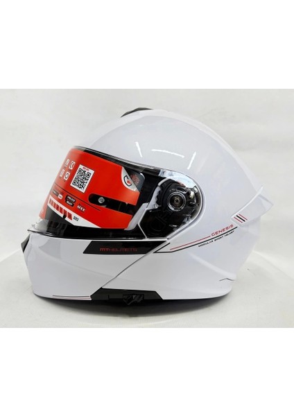 Kask mt Genesis Sv A0 Çene Açılır Kask Parlak Beyaz modelleri