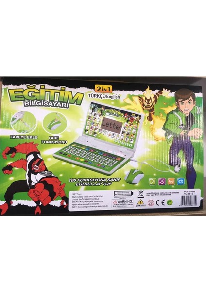 Ben 10 Eğitici Laptop Bilgisayar Ingilizce Türkçe fiyatları