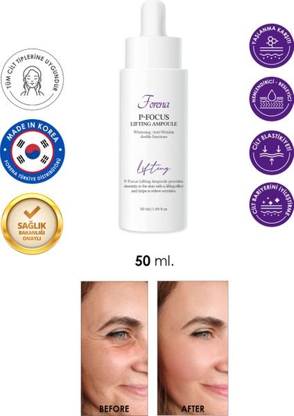 P-Focus Lifting Yüz Serumu Yüz - Boyun ve Dekolte Bölgesi İçin