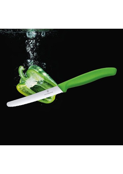 Domates Bıçağı 11 Cm Testere Ağız SwissClassic Yeşil ( fiyatları