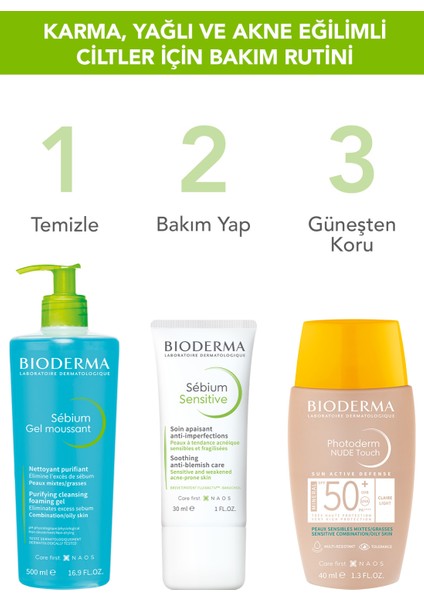 Sebium Sensitive Karma, Yağlı ve Akne Eğilimli Ciltler Yatıştırıcı Nemlendirici Bakım Kremi 30 ml fırsatları