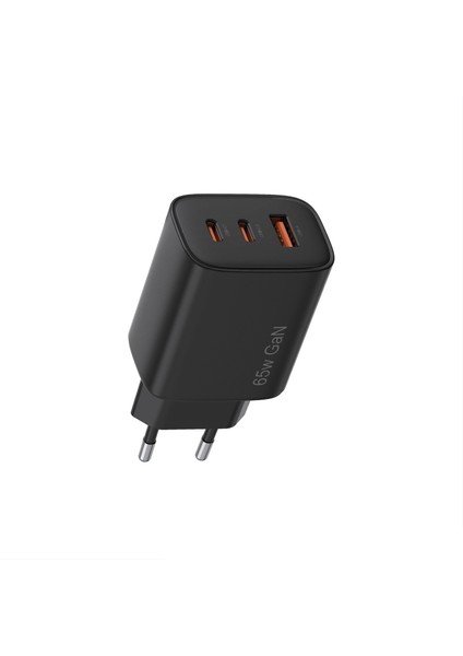 SB118 65W 3 Çıkışlı Hızlı Şarj Adaptörü – Pd Destekli Usb-C + Usb-A, Güvenlik Sertifikalı