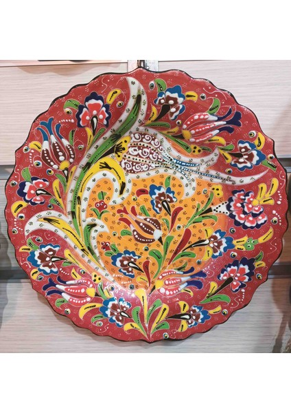 Tamamen El Yapımı 26 cm Çini Tabak