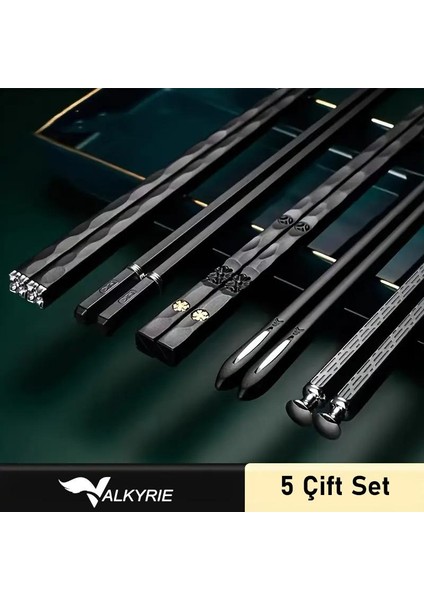 Lüks Japon Tarzı 5'li Çubuk Setisiyah Özel Tasarım Kaymaz ve Dayanıklı indirimleri