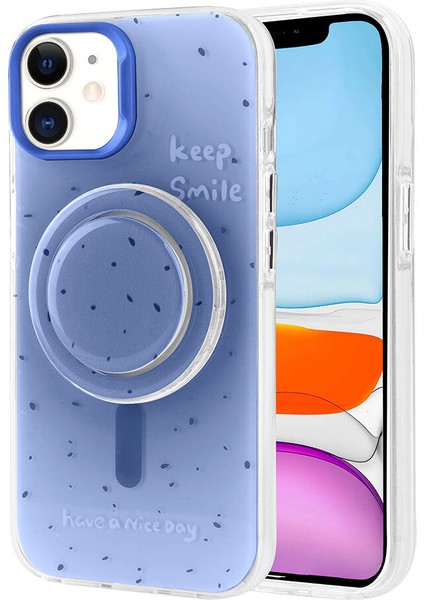 - Apple iPhone 11 Kılıf M-Safe Şarj Özellikli Tak-Çıkar Pop Soketli Tiktok Kapak - Pembe Koyu - T30324