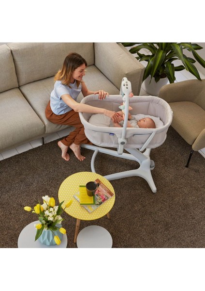 Baby Hug 4'ü 1 Arada Ana Kucağı ve Beşik – Aquarelle Renk, Yenidoğan ve 3 Yaşa Kadar Bebekler İçin