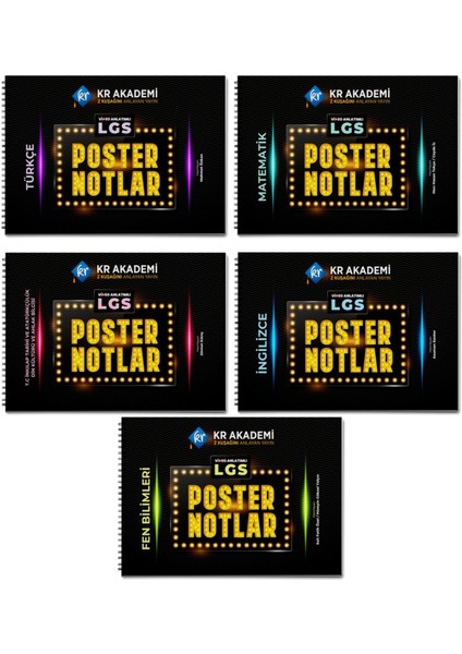 2026 LGS 5'li Poster Notlar Seti