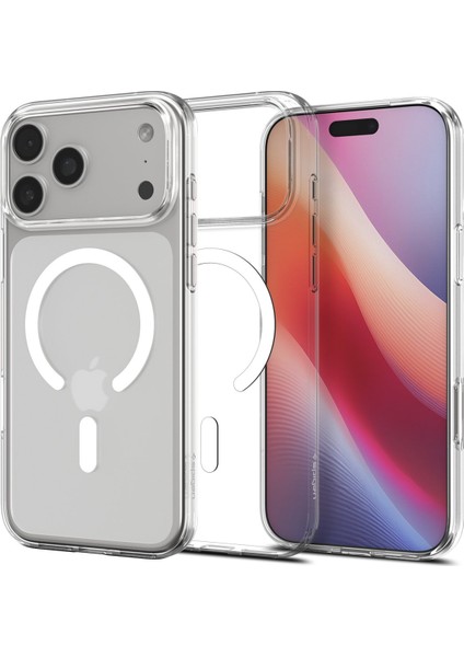iPhone 17 Pro ile uyumlu ince MagSafe Kılıf Liquid Crystal Sararma Karşıtı DuraClear™ Hava Kanalı Teknolojisi™ Askeri Sınıf Koruma MagFit Clear White Şeffaf Kapak - ACS10396 fiyatları