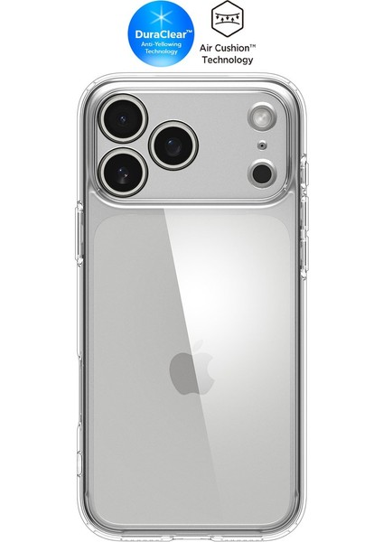 iPhone 17 Pro Max ile uyumlu ince Kılıf Ultra Hybrid Sararma Karşıtı DuraClear™ Hava Kanalı Teknolojisi™ Askeri Sınıf Koruma Crystal Clear Şeffaf Kapak - ACS10033