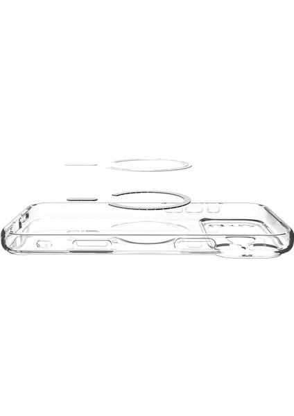 iPhone 17 Pro ile uyumlu ince MagSafe Kılıf Ultra Hybrid Sararma Karşıtı DuraClear™ Hava Kanalı Teknolojisi™ Askeri Sınıf Koruma MagFit Clear White Şeffaf Kapak - ACS10066
