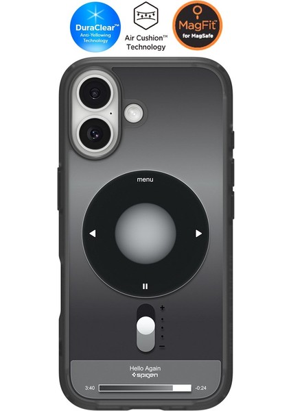 iPhone 17 ile Uyumlu ince MagSafe Kılıf Ultra Hybrid Sararma Karşıtı DuraClear™ Hava Kanalı Teknolojisi™ Askeri Sınıf Koruma MagFit Classic Black Tasarım Kapak - ACS10092
