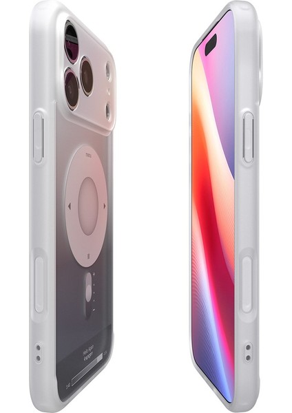 iPhone 17 Pro Max ile Uyumlu ince MagSafe Kılıf Ultra Hybrid Sararma Karşıtı DuraClear™ Hava Kanalı Teknolojisi™ Askeri Sınıf Koruma MagFit Classic Silver Tasarım Kapak - ACS10044
