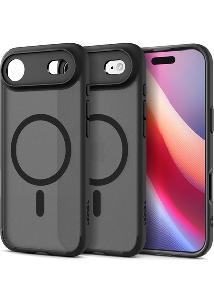 iPhone Air ile uyumlu ince MagSafe Kılıf Ultra Hybrid Sararma Karşıtı DuraClear™ Hava Kanalı Teknolojisi™ Askeri Sınıf Koruma MagFit Frost Black Mat Kapak - ACS10054 fiyatları