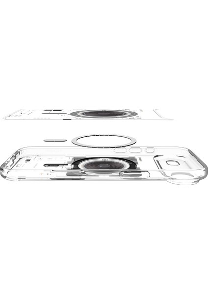 iPhone Air ile uyumlu ince MagSafe Kılıf Ultra Hybrid Sararma Karşıtı DuraClear™ Hava Kanalı Teknolojisi™ Askeri Sınıf Koruma MagFit Neo One Tasarım Kapak - ACS10059
