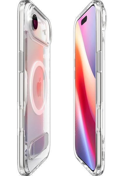 iPhone Air ile uyumlu ince MagSafe Kılıf Ultra Hybrid S Metal Stand'lı Sararma Karşıtı DuraClear™ Hava Kanalı Teknolojisi™ Askeri Sınıf Koruma MagFit Clear White Şeffaf Kapak - ACS09926 indirimleri