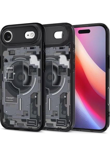 iPhone Air ile uyumlu ince MagSafe Kılıf Ultra Hybrid Sararma Karşıtı DuraClear™ Hava Kanalı Teknolojisi™ Askeri Sınıf Koruma MagFit Zero One Black Tasarım Kapak - ACS10058 fiyatları
