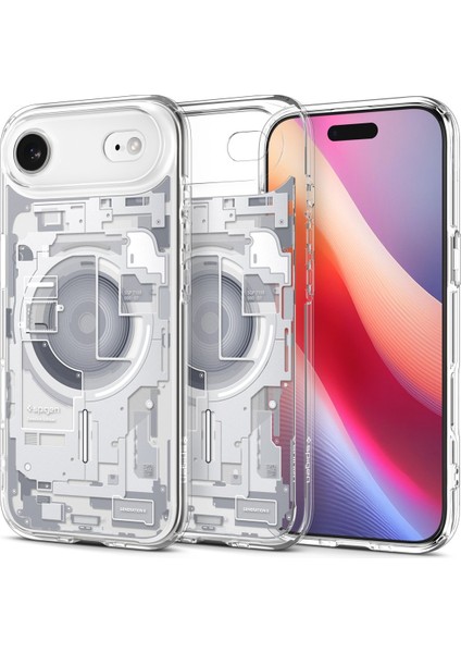 iPhone Air ile uyumlu ince MagSafe Kılıf Ultra Hybrid Sararma Karşıtı DuraClear™ Hava Kanalı Teknolojisi™ Askeri Sınıf Koruma MagFit Zero One White Tasarım Kapak - ACS10056 fiyatları